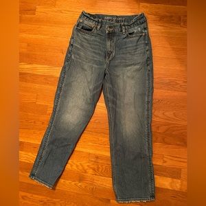 American Eagle Crossover High Waisted Straight Leg Jeans